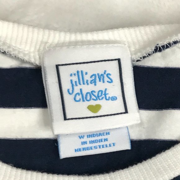 Jillian's Closet Gold Sequin Anchor Striped Sleeveless‎ Dress Girls Size 6X Navy - Picture 4 of 9